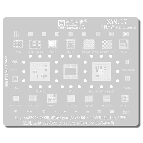 Replacement for AMAOE S908 S22ULTRA BGA REWORK STENCIL - Quality Phone Parts in Sri Lanka